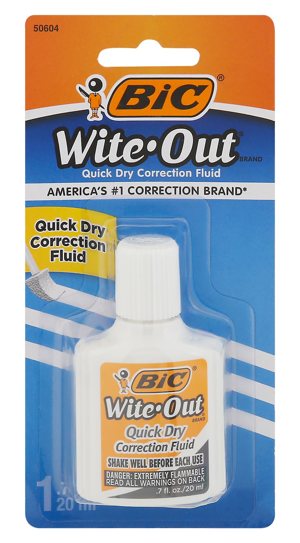 BiC Wite Out Quick Dry White Correction Fluid (20 ml)