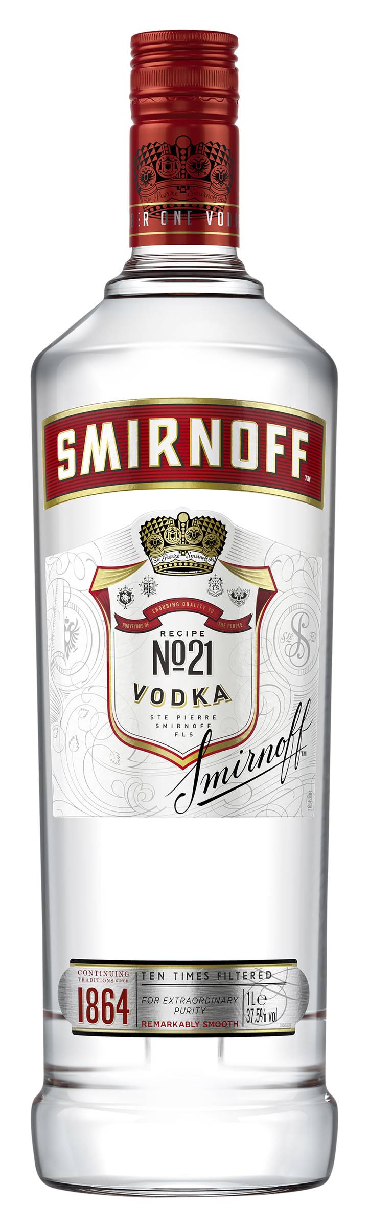 Smirnoff Red Vodka 1L ea