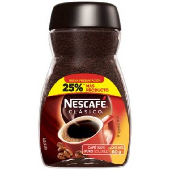Nescafé café soluble clásico (frasco 60 g)