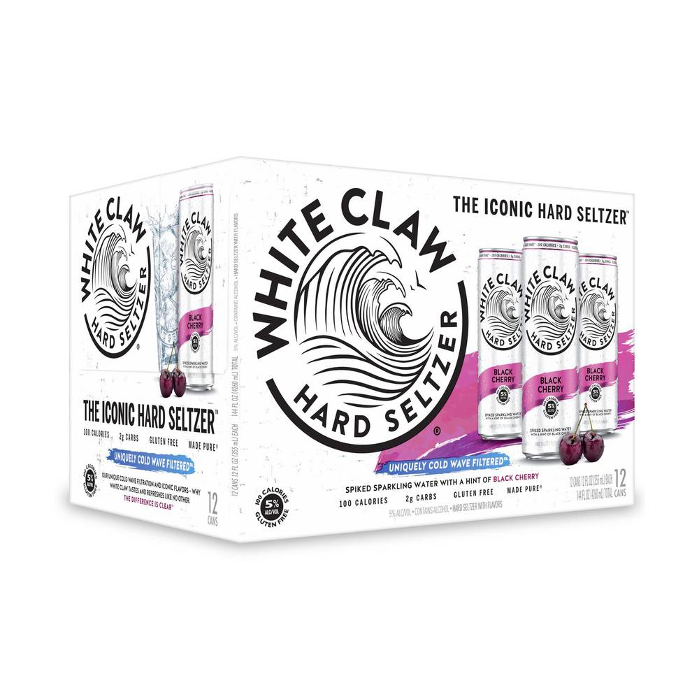 White Claw (12 pack, 12 fl oz) (black cherry)