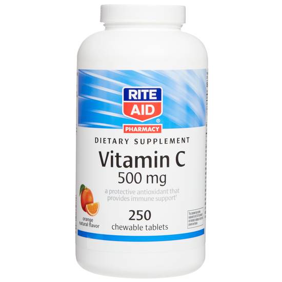 Rite Aid Vitamin C Chewable Tablets 500 mg (orange)