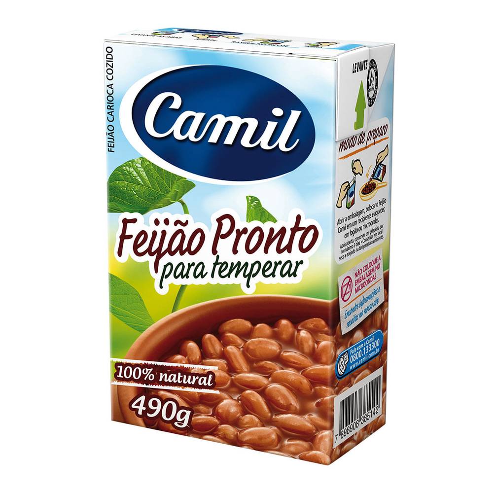 Camil feijão carioca pronto sem tempero (490 g)
