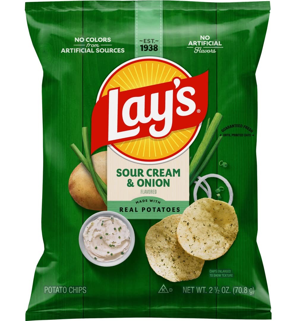 Lay's Potato Chips, Sour Cream & Onion (2.5 oz)