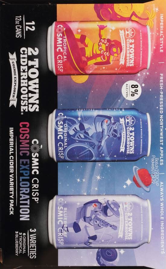 2 Towns Ciderhouse Imperial Hard Cider Variety pack, Assorted (12 x 12 oz)