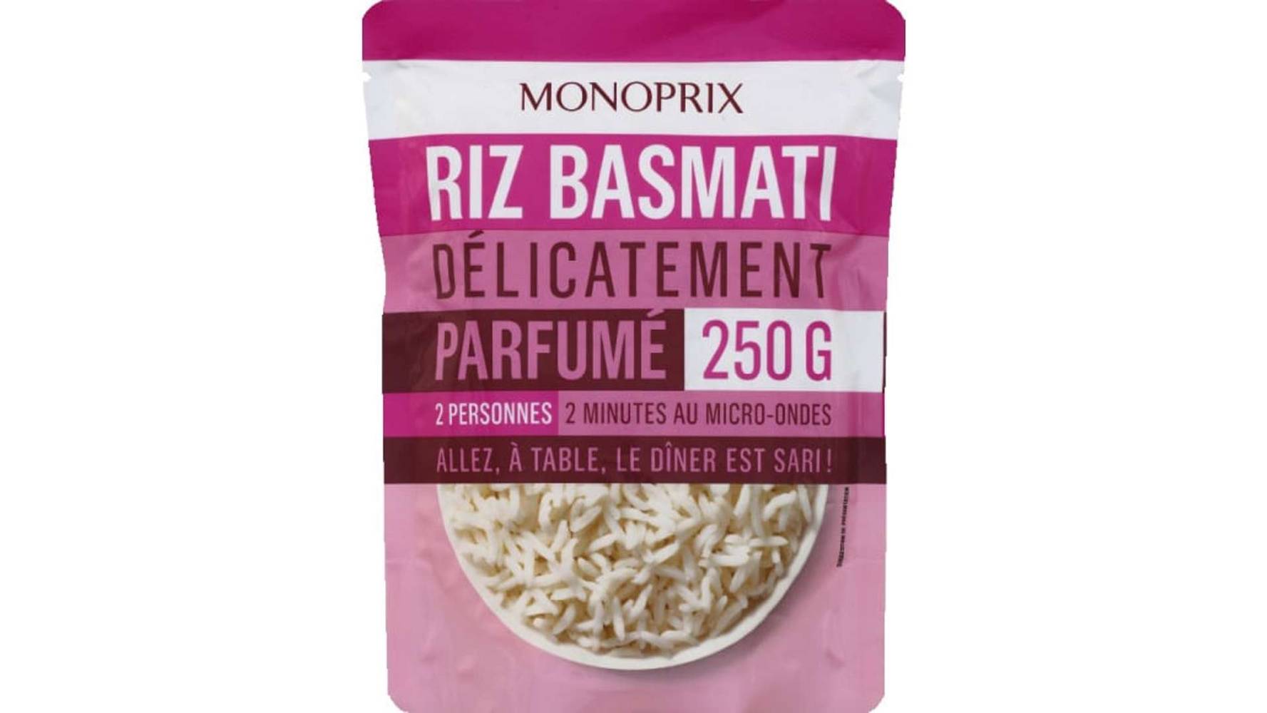 Monoprix Riz basmati délicatement parfumé Le sachet de 250 g