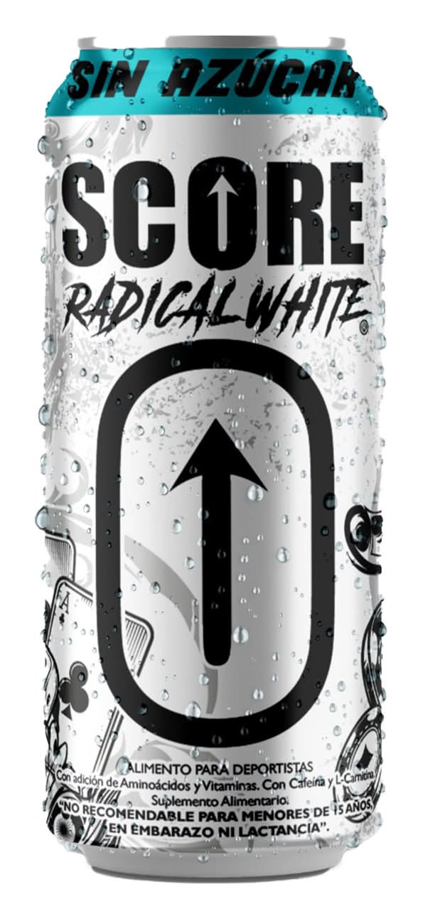 Score · Radical white bebida energética sin azúcar (473 ml)