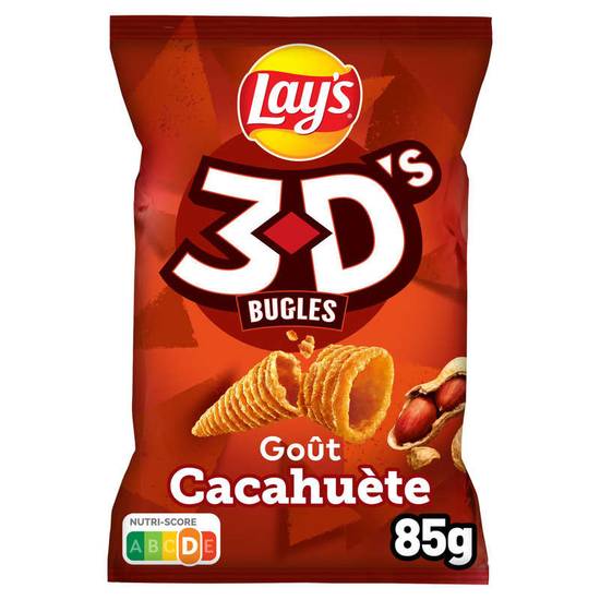 Biscuits apéritifs - 3D's Bugles - Cacahuète 85g BENENUTS