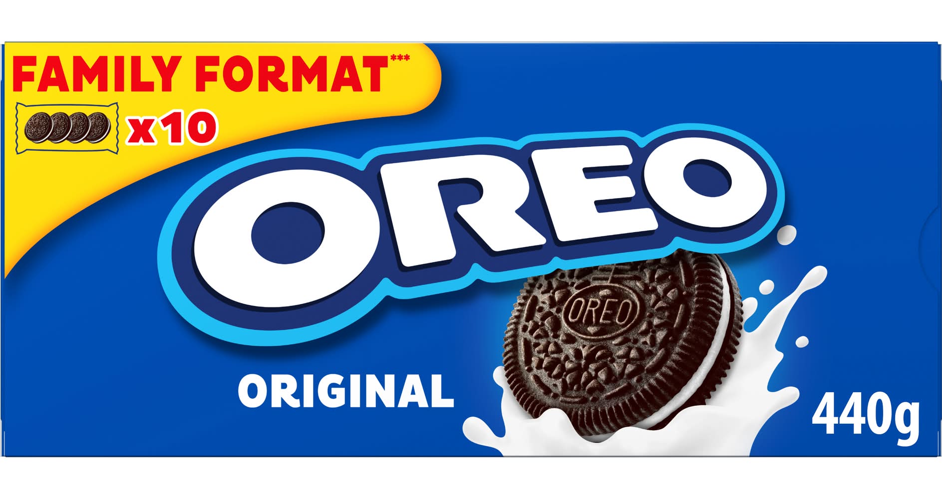 Pack de galletas de cacao rellenas de crema · Oreo - Vainilla (10 x 4 un)