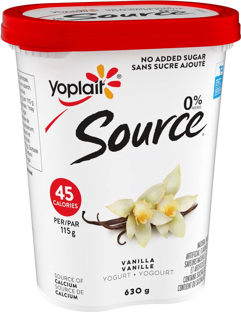 Yoplait source yaourt vanilla 0% - source vanilla yogurt (630 g)