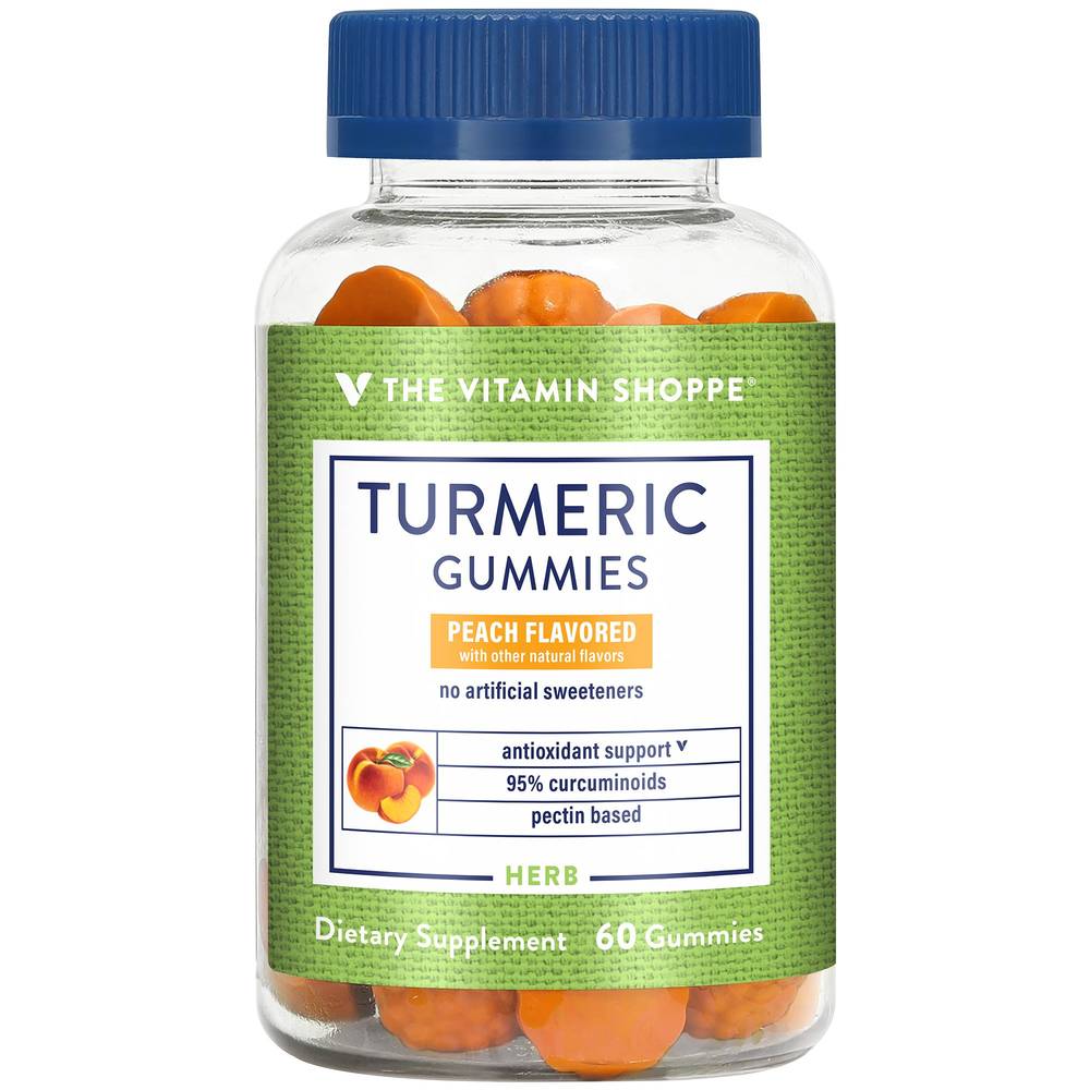 The Vitamin Shoppe Turmeric Dietary Supplement Gummies (peach) (60 ct)