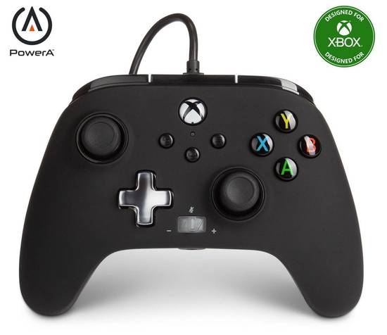Power a Black Enhanced Wired Controller For Xbox (1 unit)