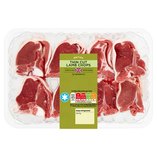 Sainsbury's Thin Cut Lamb Chops (425g)