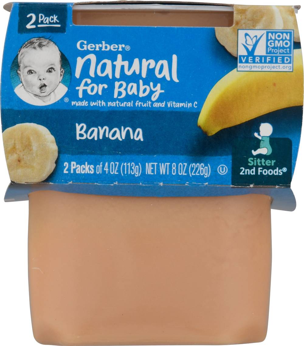 Gerber Natural For Baby Sitter Banana Tub (2 x 4 oz)