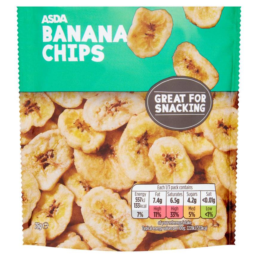 ASDA Banana Chips (75g)