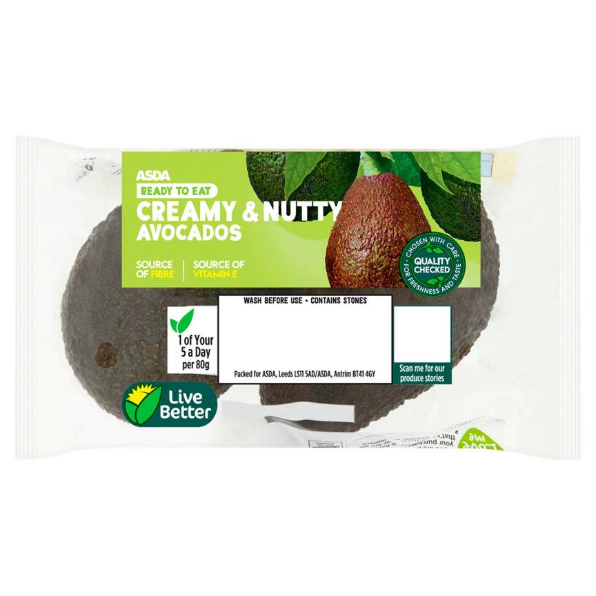 ASDA Ripe and Ready Medium Avocados 2pk