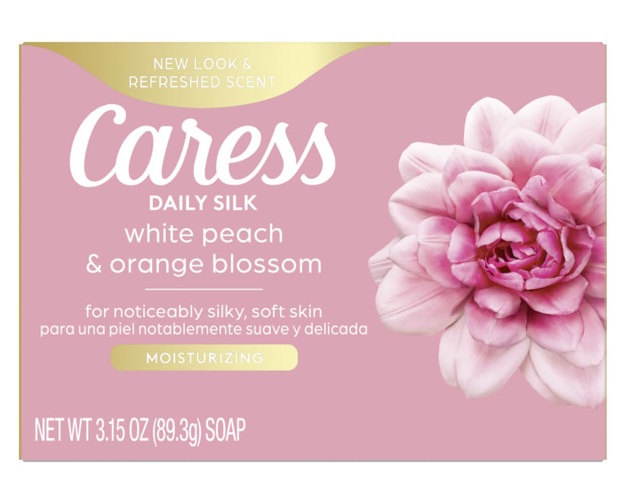 Caress White Peach & Orange Blossom Silkening Beauty Bar (3.15 oz)