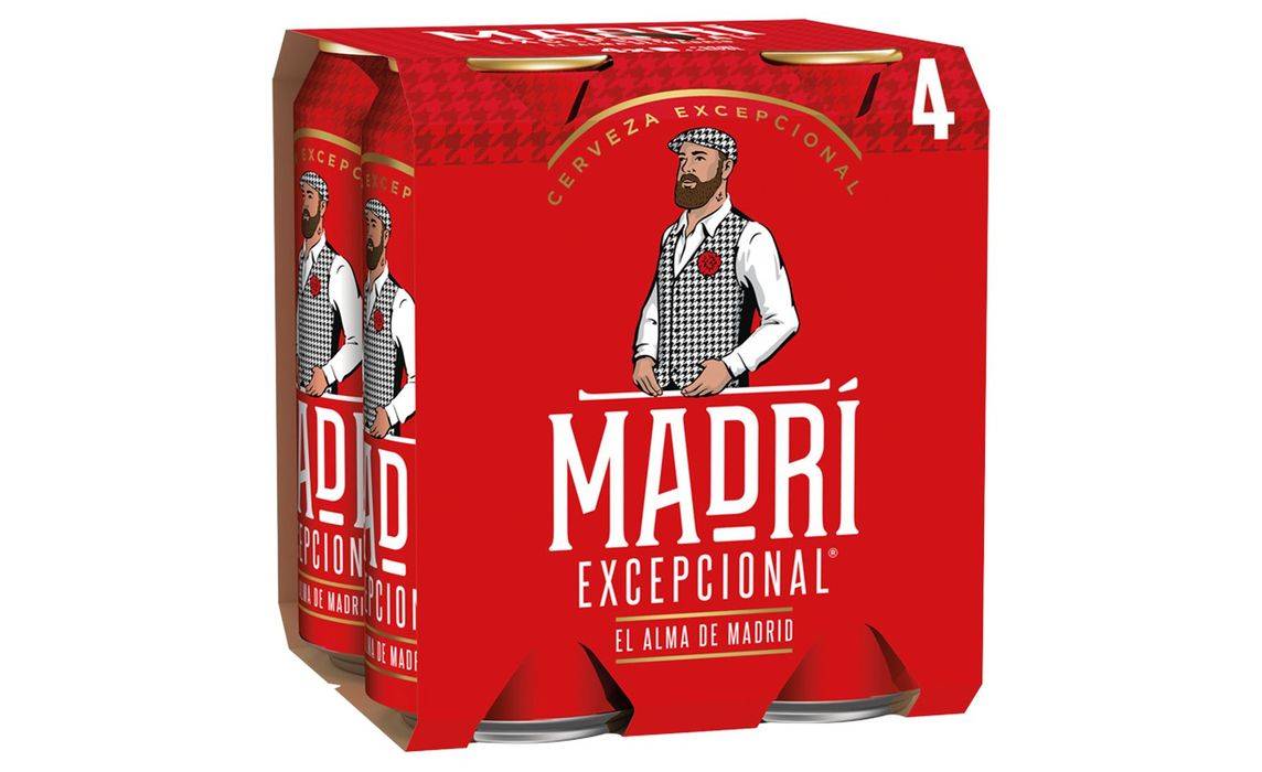 SAVE £1.25: Madri Excepcional Lager 4 X 440ml (403066)