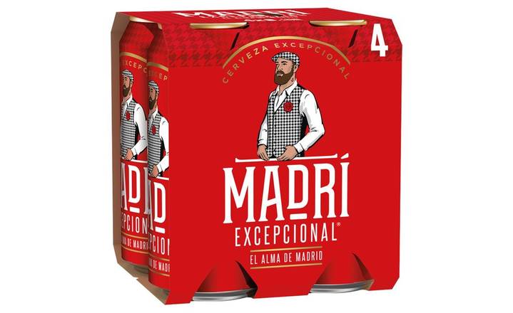 Madri Excepcional Lager Cans 4 x 440ml (403066)