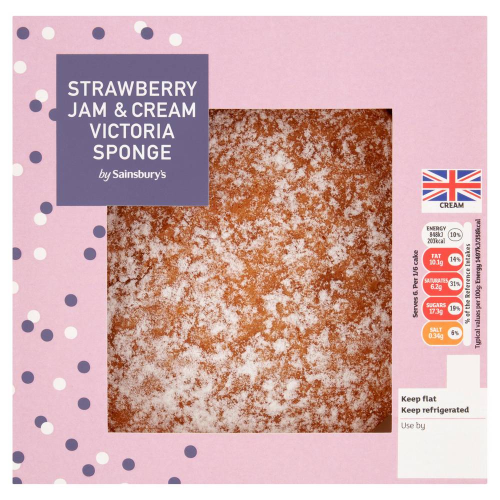 Sainsbury's Strawberry Jam & Cream Victoria Sponge 340g