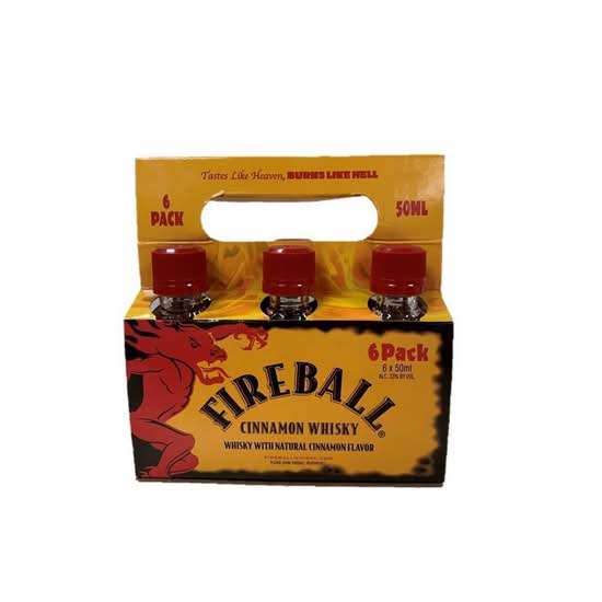 Fireball Cinnamon Whisky 6pk 50ml