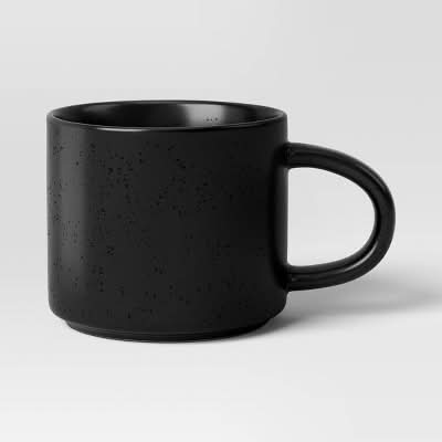 Threshold Stoneware Stella Mug 16 oz, Black