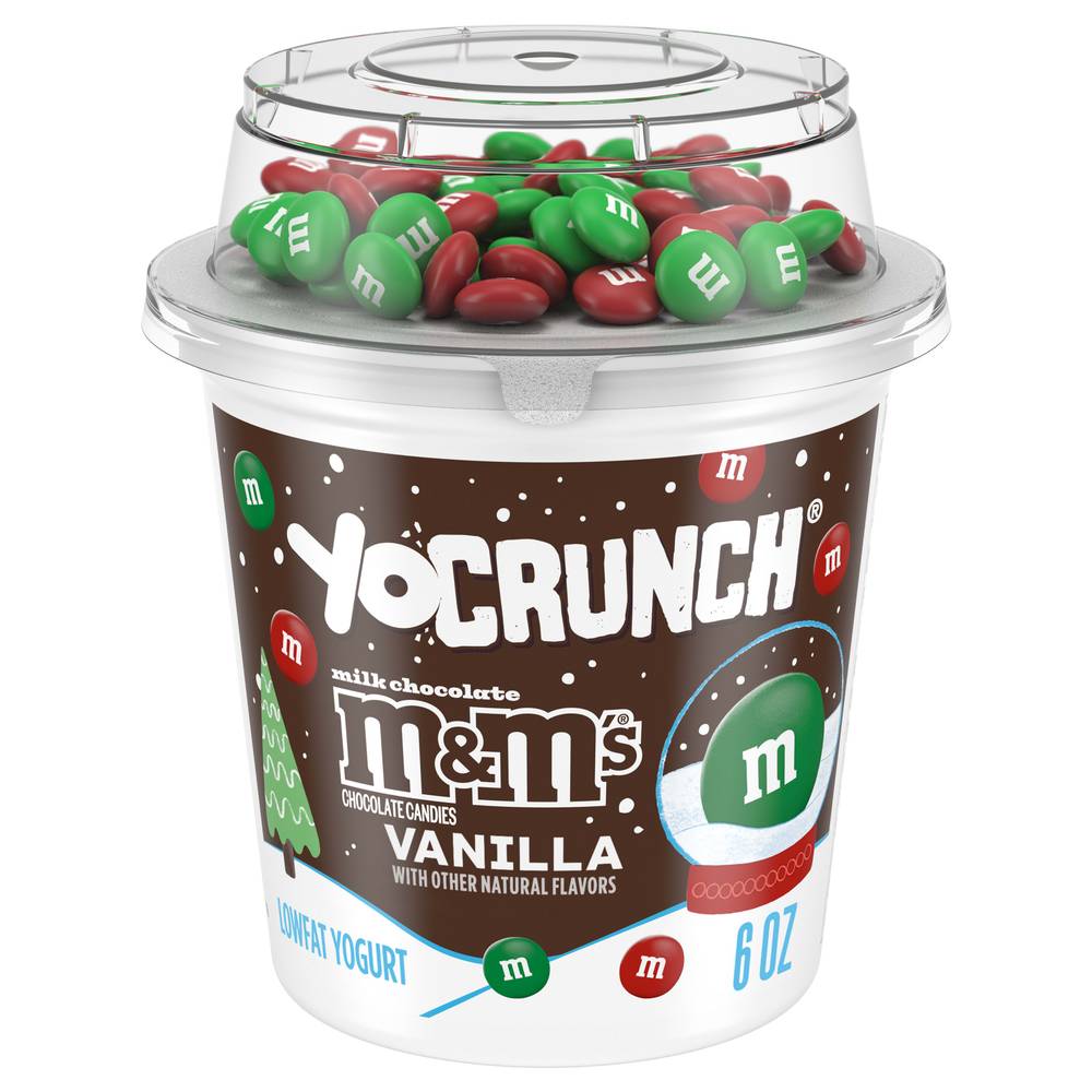 YoCrunch Low Fat Vanilla Yogurt With M&M's (6 oz)