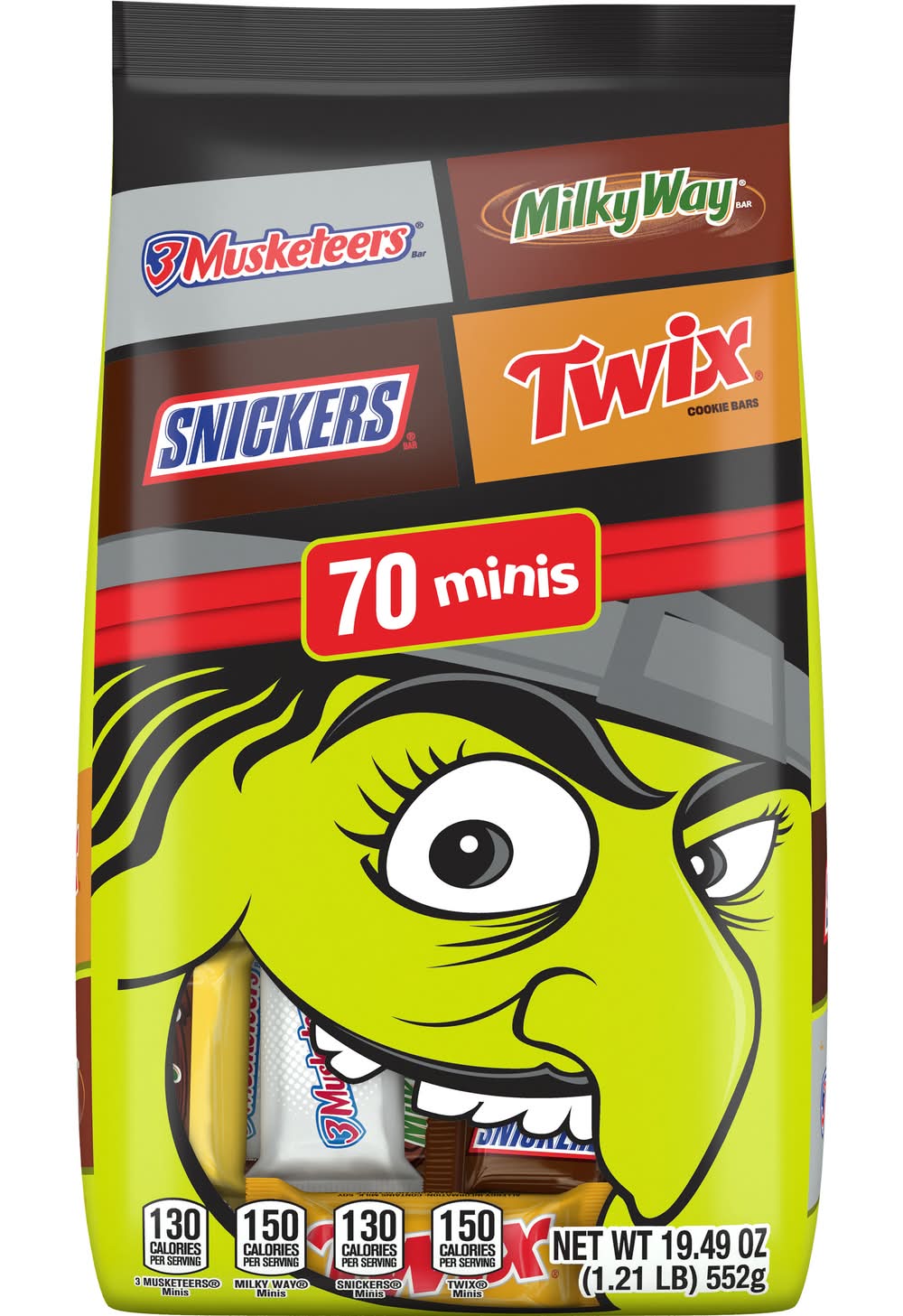 Mars Halloween Candy Variety pack, Assorted (19.49 oz, 70 ct)