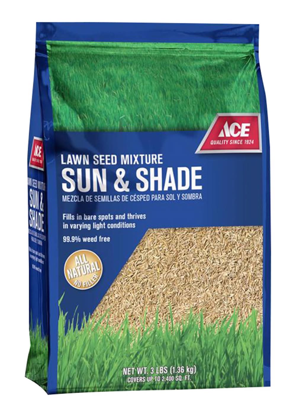 ACE Mixed Sun Or Shade Grass Seed 3 Lb
