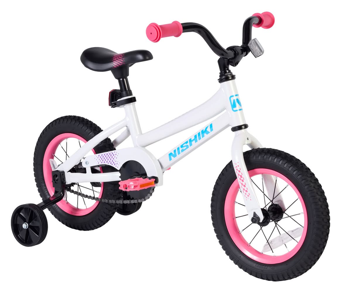 Nishiki Youth 12” Durango Bike - 2026 (White/Pink, 12 IN.)