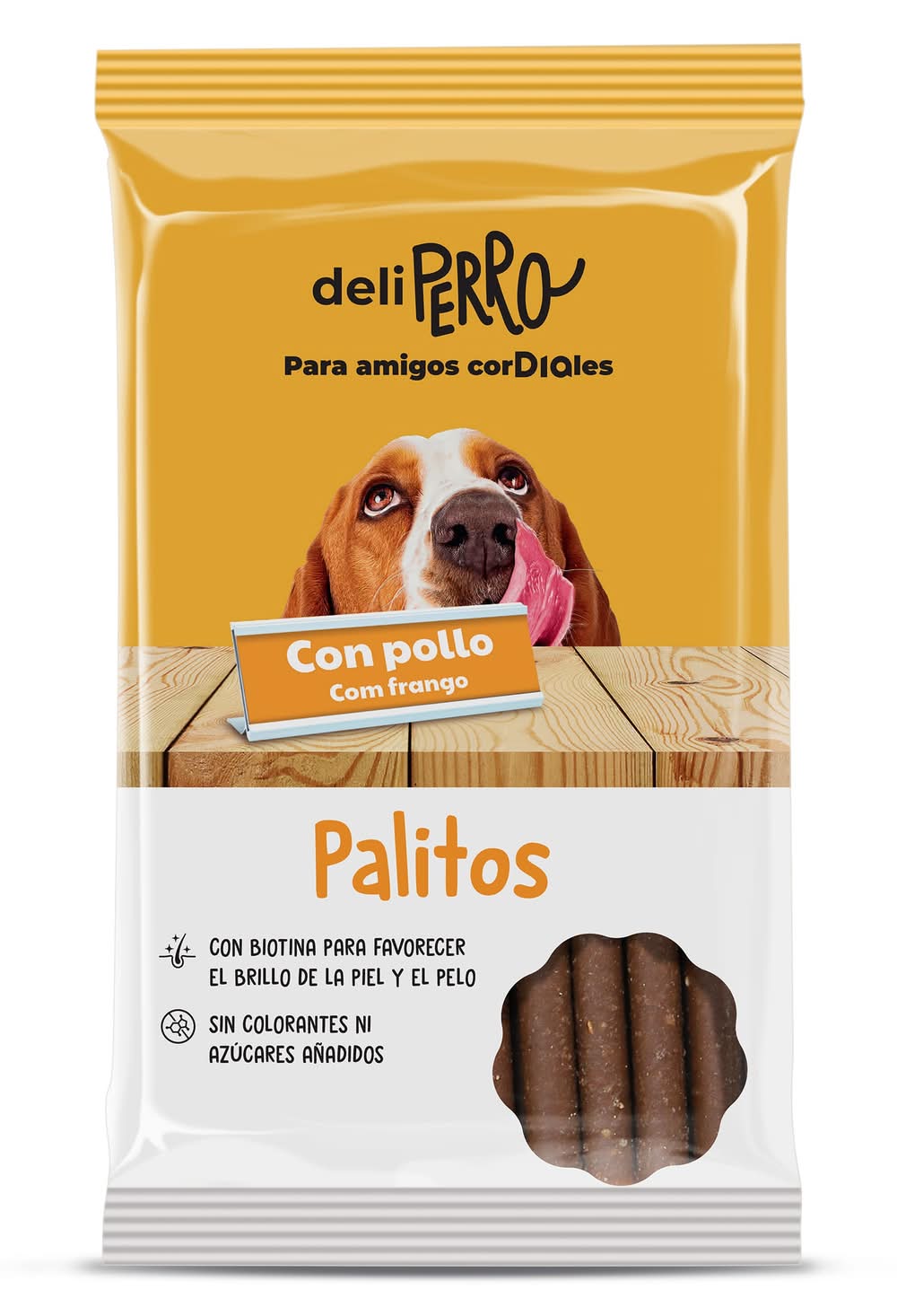 Snack Para Perros Palitos Con Pollo Deliperro De Dia Bolsa 200 G
