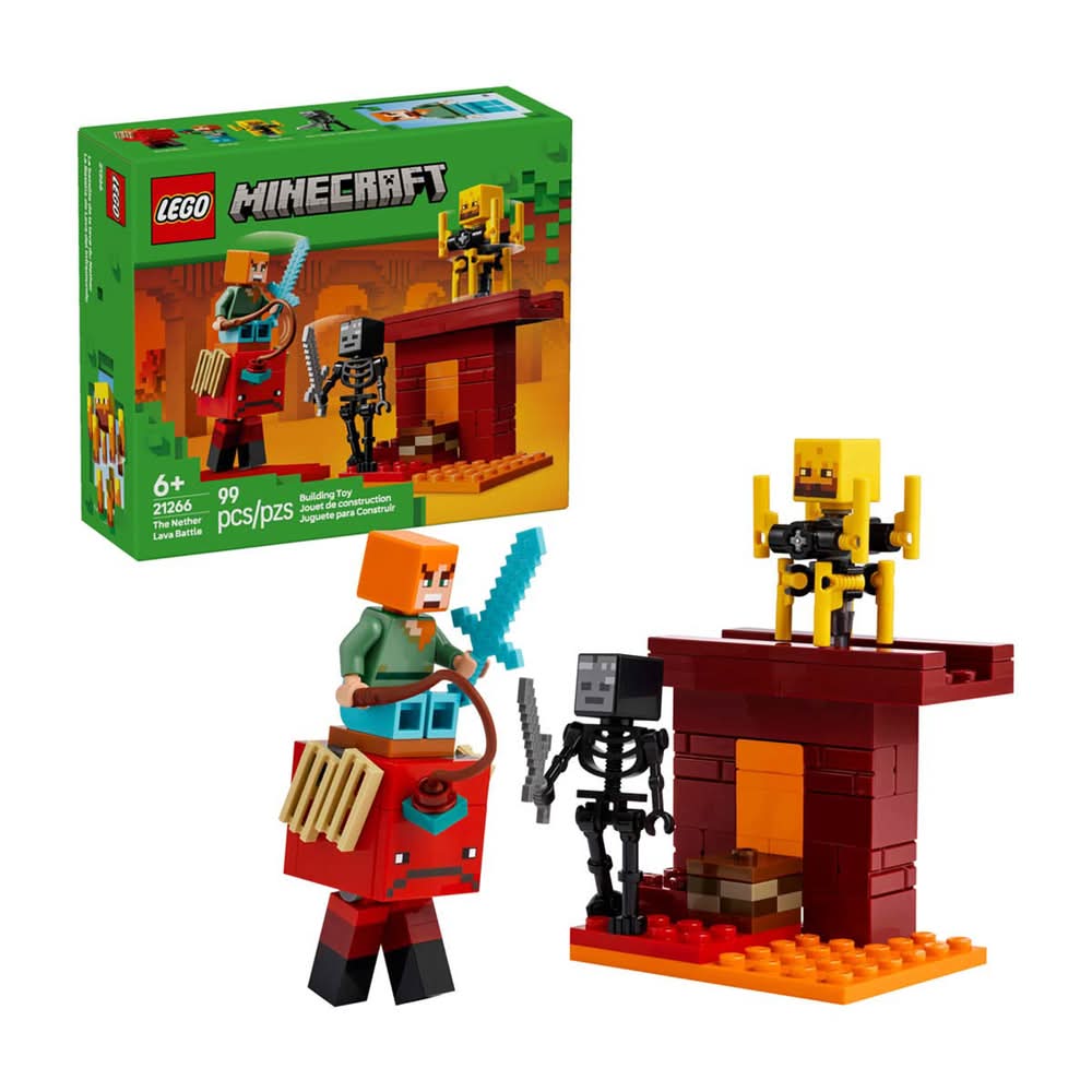 LEGO Minecraft the Nether Lava Battle Building Toy 21266 (99 ct)