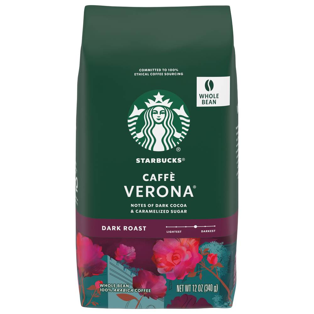 Starbucks Caffe Verona Dark Roast Whole Bean Coffee (12 oz)