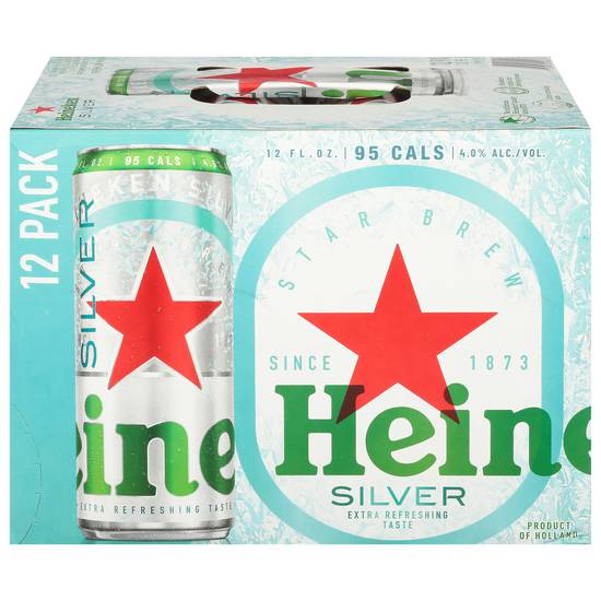 Heineken Silver Lager Beer (12 ct, 12 fl oz)