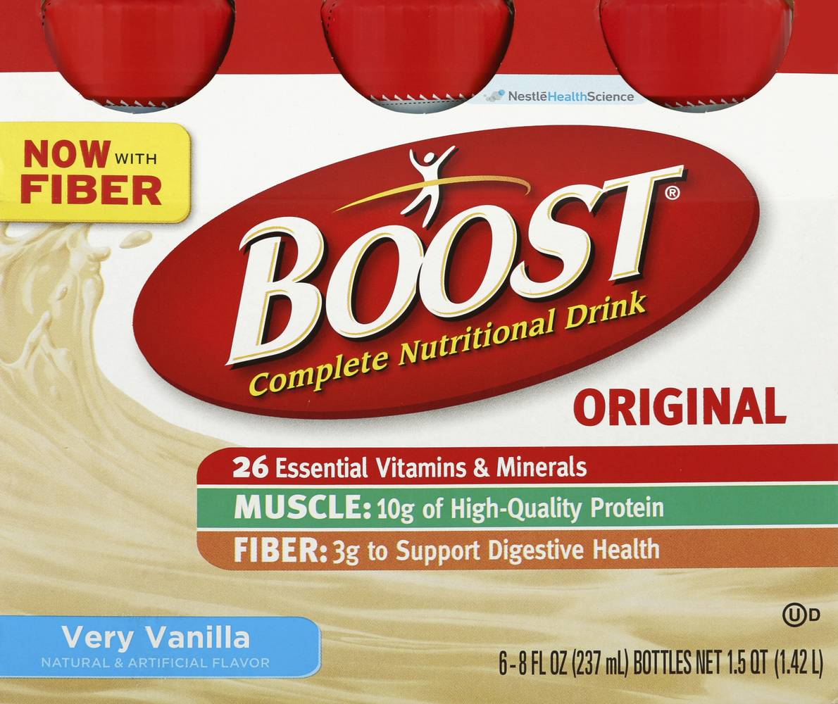 Boost Original Balanced Nutritional Drink, Very Vanilla (6 x 8 fl oz)