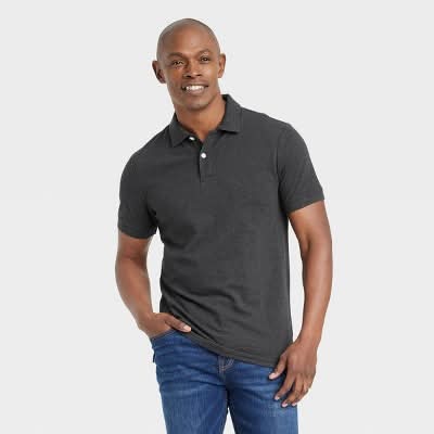 Goodfellow & Co. Every Wear Polo Shirt, Size XL, Railroad Gray