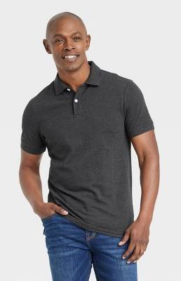 Goodfellow & Co. Men's Every Wear Polo Shirt, L, Railroad Gray