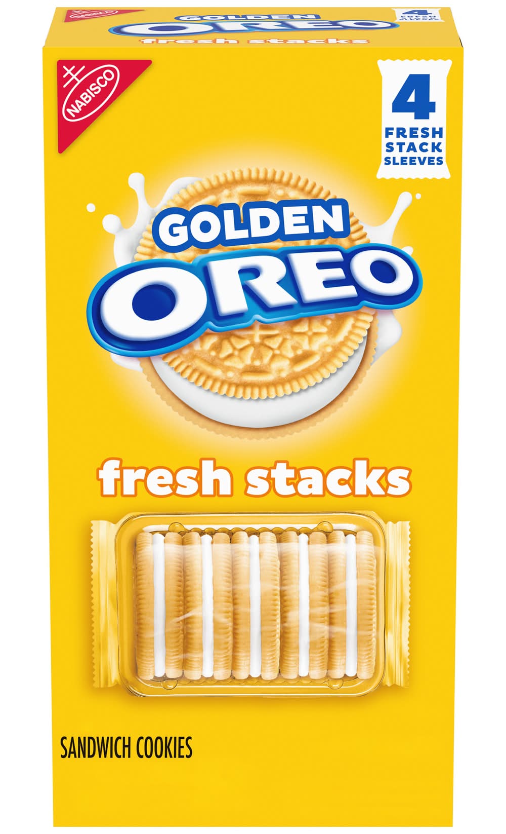 Oreo Fresh Stacks Golden Sandwich Cookies (8.05 oz, 4 ct)