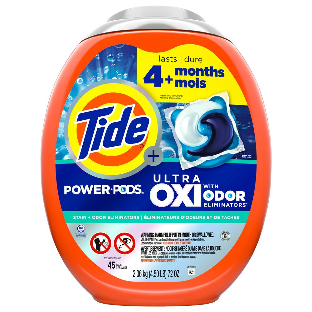 Tide Power Pods Ultra Oxi With Odor Eliminators Laundry Detergent (76 oz)