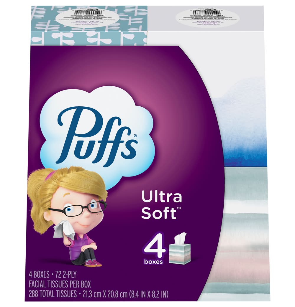 Puffs Facial Tissues (4 pack)