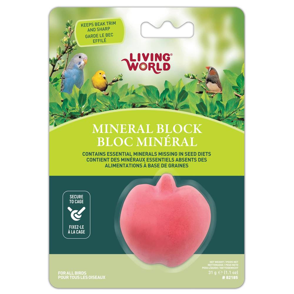 Living World Mineral Block for Birds, Apple 1 Ounce