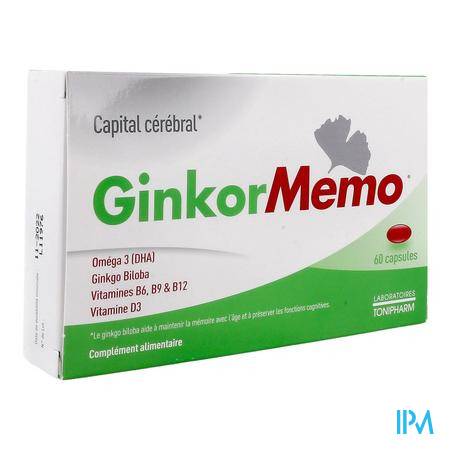 Ginkor Memo Capital Cerebral Capsule 60 Stimulation - Compléments alimentaires
