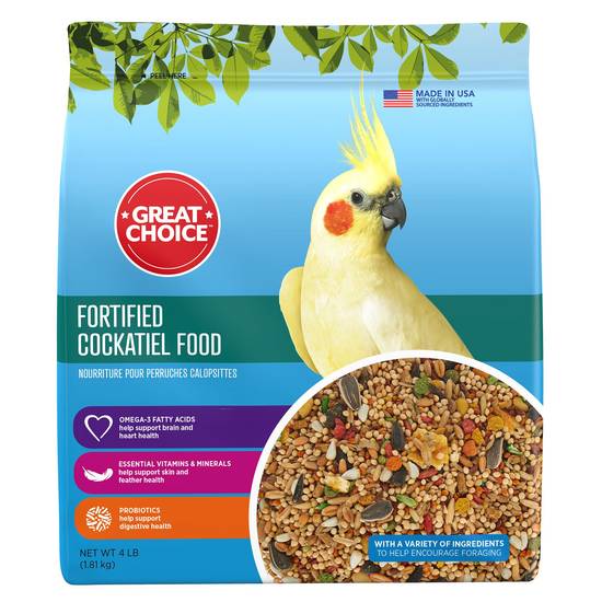 Great Choice® Fortified Cockatiel Bird Food (Color: Assorted, Size: 4 Lb)