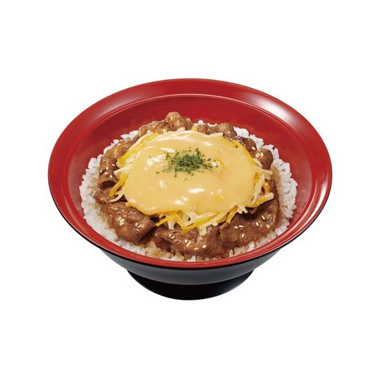 �チーズ牛カルビ焼肉丼Simmered & Grilled Beef Rib Rice Bowl w/ Cheeses