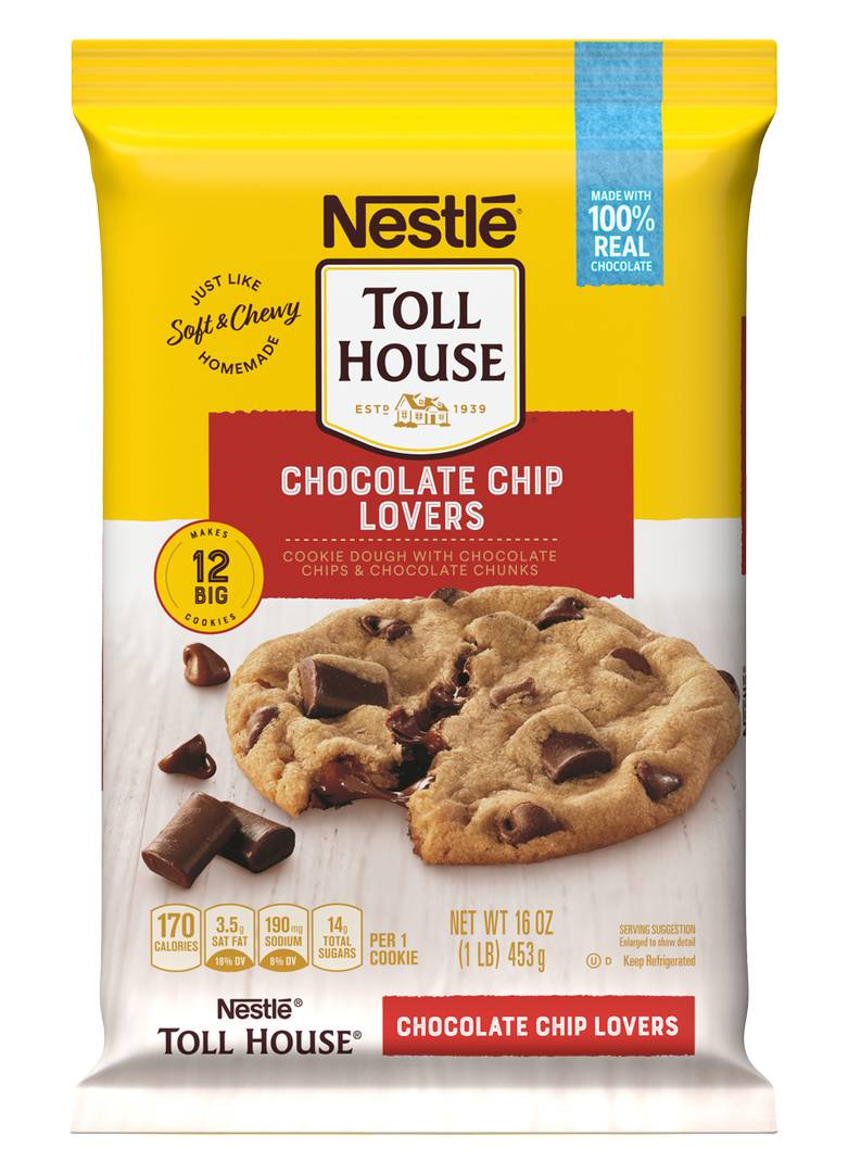 Nestle Toll House Ultimates Chocolate Chip Lovers Cookie Dough - 12ct /16oz