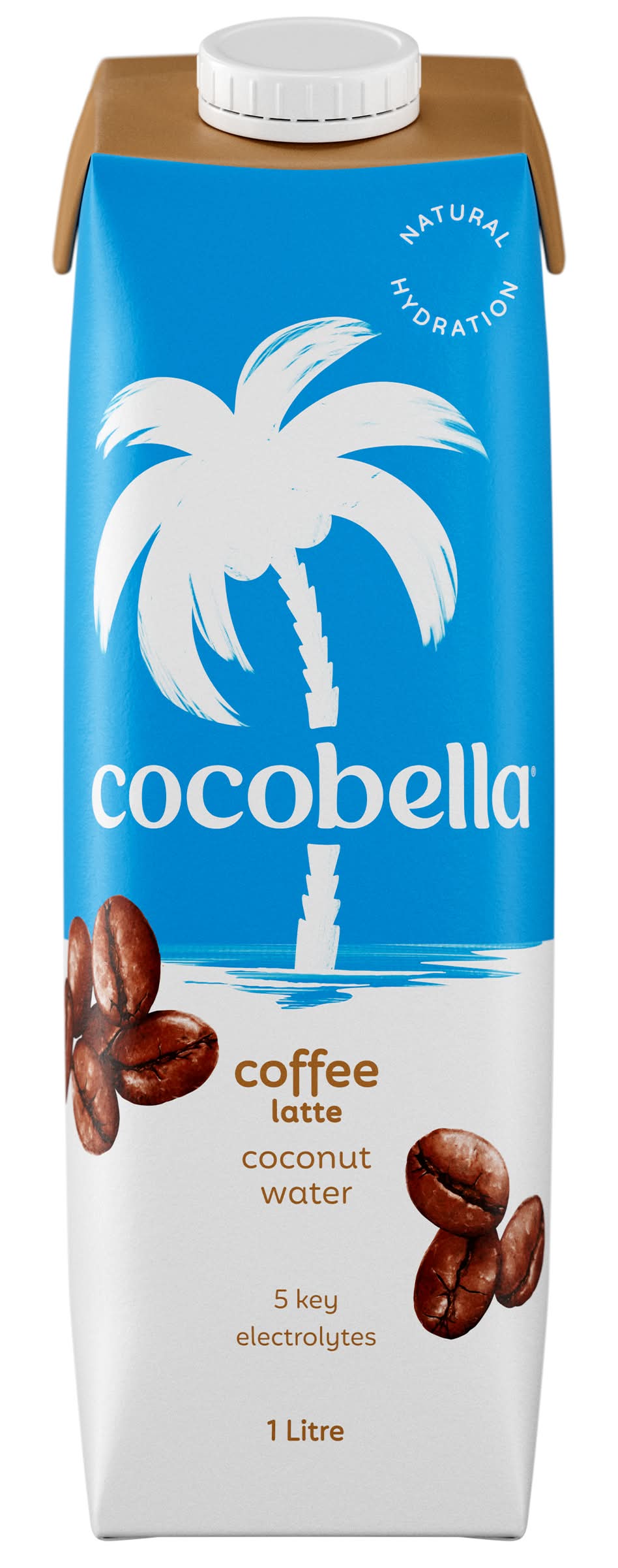 Cocobella Flavoured Coconut Water, Coffee Latte (1L)
