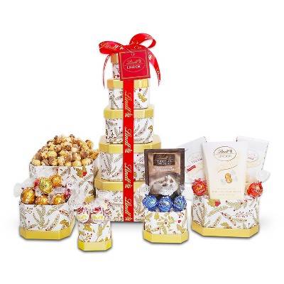 Alder Creel Gift Baskets Lavish Lindt Chocolate Gift Tower for the Holidays