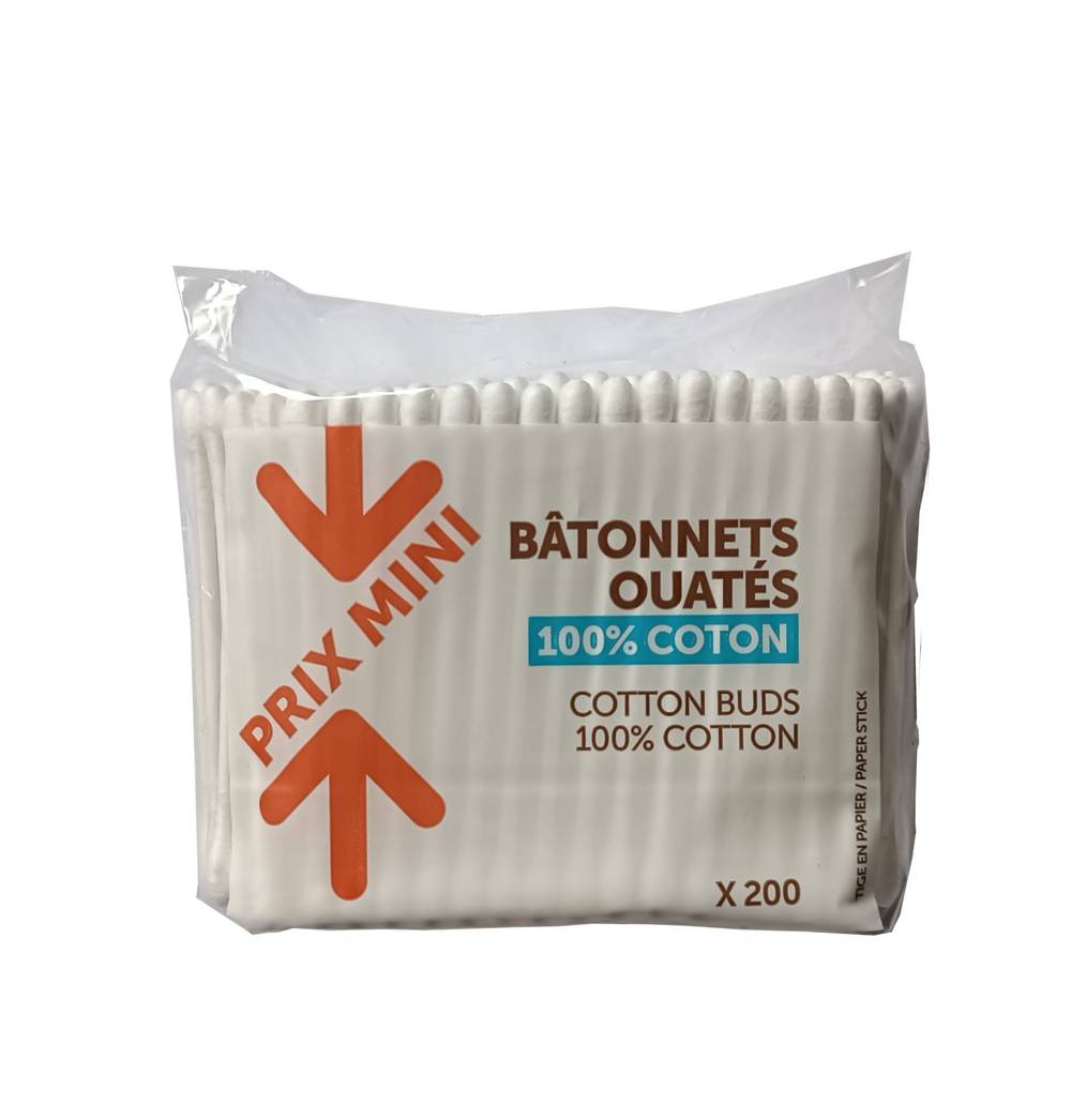 Prix Mini - Bâtonnets cotons