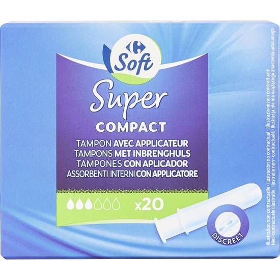 Carrefour Soft - Tampons super compact avec applicateur, female (20)