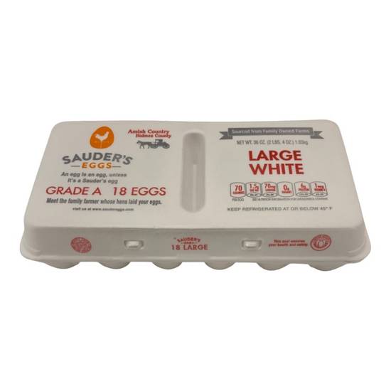 Sauder's Large White Eggs (18 ct)