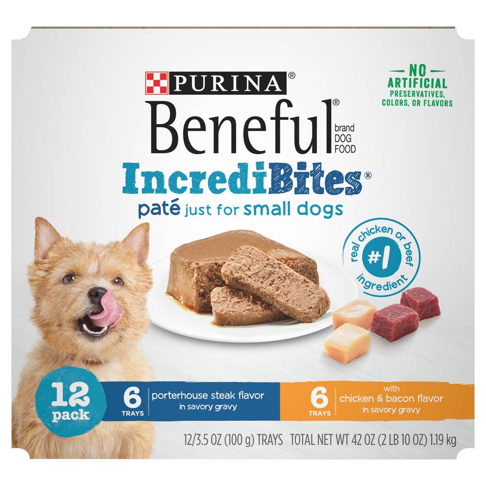 Purina Beneful Incredibites With Chicken and Natural Bacon and Porterhouse Steak Wet Dog Food (2.62 lbs)